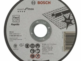 Bosch - 125*1,0 mm Expert Serisi Düz Inox (Paslanmaz Çelik) Kesme Diski (Taş) - Rapido